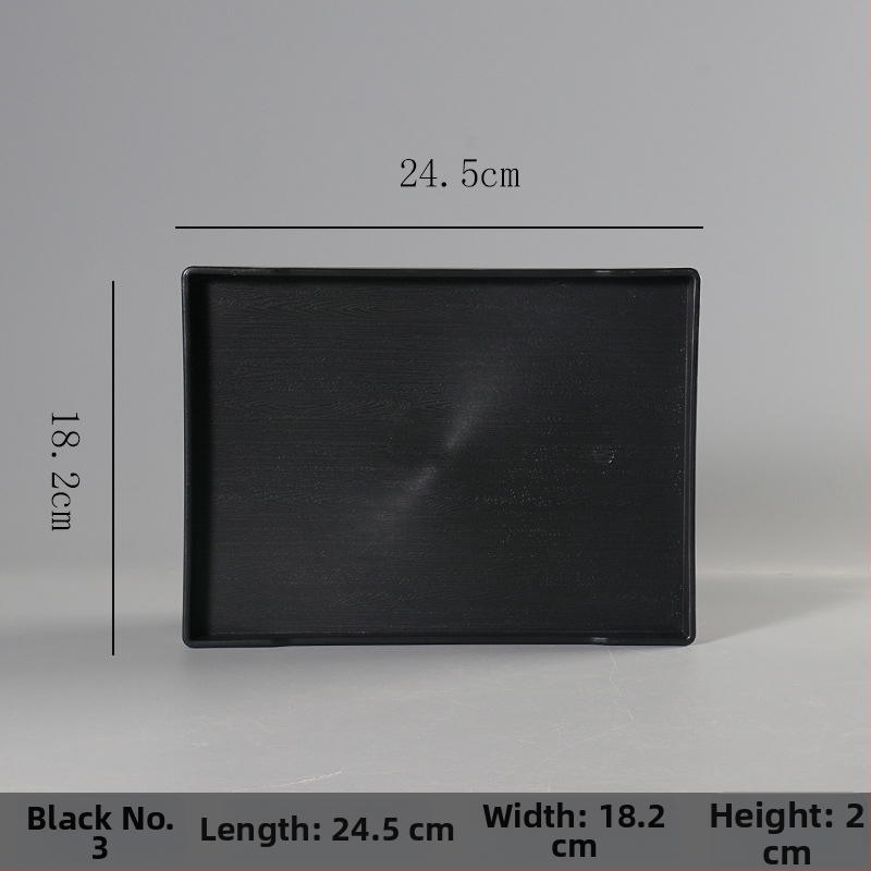 Ορθογώνιος δίσκος από μελαμίνη για ξενοδοχεία και ενοικιαζόμενα δωμάτια – προσαρμόσιμος με εκτύπωση λογότυπου, δυνατότητα ιδιωτικής ετικέτας, μοντέρνος μινιμαλιστικός σχεδιασμός