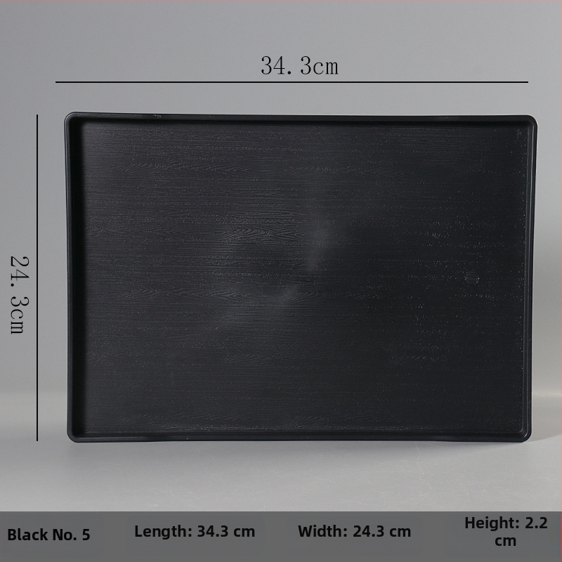 Ορθογώνιος δίσκος από μελαμίνη για ξενοδοχεία και ενοικιαζόμενα δωμάτια – προσαρμόσιμος με εκτύπωση λογότυπου, δυνατότητα ιδιωτικής ετικέτας, μοντέρνος μινιμαλιστικός σχεδιασμός