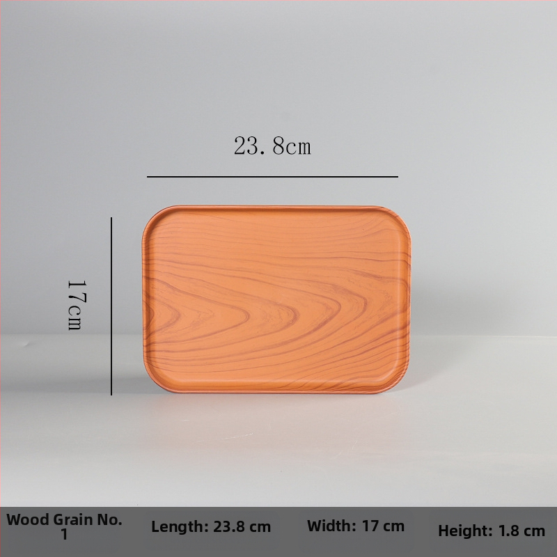 Ορθογώνιος δίσκος από μελαμίνη για ξενοδοχεία και ενοικιαζόμενα δωμάτια – προσαρμόσιμος με εκτύπωση λογότυπου, δυνατότητα ιδιωτικής ετικέτας, μοντέρνος μινιμαλιστικός σχεδιασμός