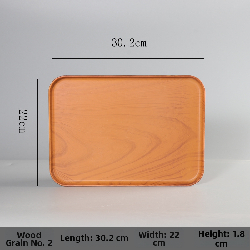 Ορθογώνιος δίσκος από μελαμίνη για ξενοδοχεία και ενοικιαζόμενα δωμάτια – προσαρμόσιμος με εκτύπωση λογότυπου, δυνατότητα ιδιωτικής ετικέτας, μοντέρνος μινιμαλιστικός σχεδιασμός