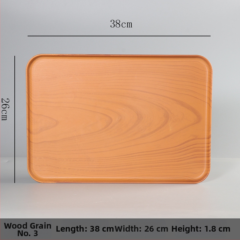 Ορθογώνιος δίσκος από μελαμίνη για ξενοδοχεία και ενοικιαζόμενα δωμάτια – προσαρμόσιμος με εκτύπωση λογότυπου, δυνατότητα ιδιωτικής ετικέτας, μοντέρνος μινιμαλιστικός σχεδιασμός