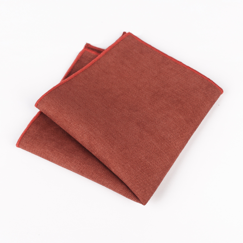 Unisex τετράγωνο μαντήλι για την τσέπη από σουέδ, μονόχρωμο, βαμμένο, επίσημο στυλ