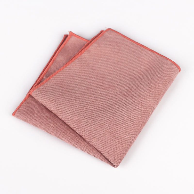 Unisex τετράγωνο μαντήλι για την τσέπη από σουέδ, μονόχρωμο, βαμμένο, επίσημο στυλ