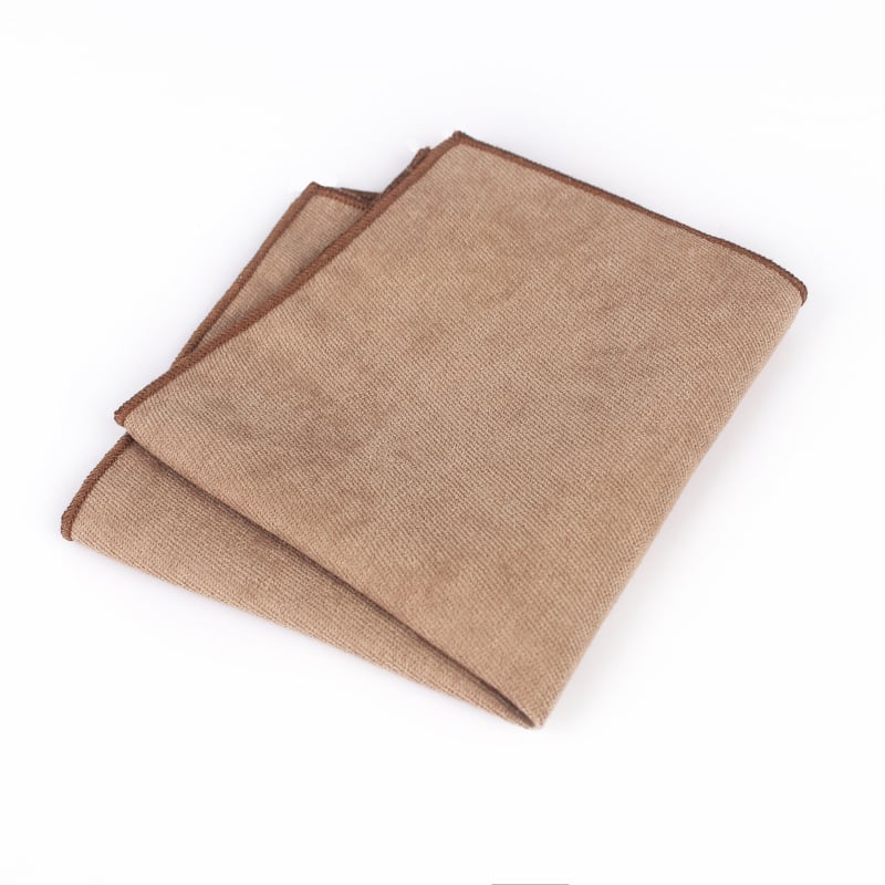 Unisex τετράγωνο μαντήλι για την τσέπη από σουέδ, μονόχρωμο, βαμμένο, επίσημο στυλ