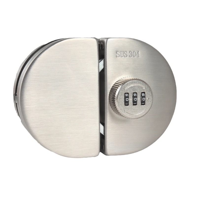 Κλειδαριά πόρτας γυαλιού - Μηχανική, ανοξείδωτο ατσάλι, μοντέλο 102, κατάλληλη για γυάλινες πόρτες, πάχος ράβδου 12 mm