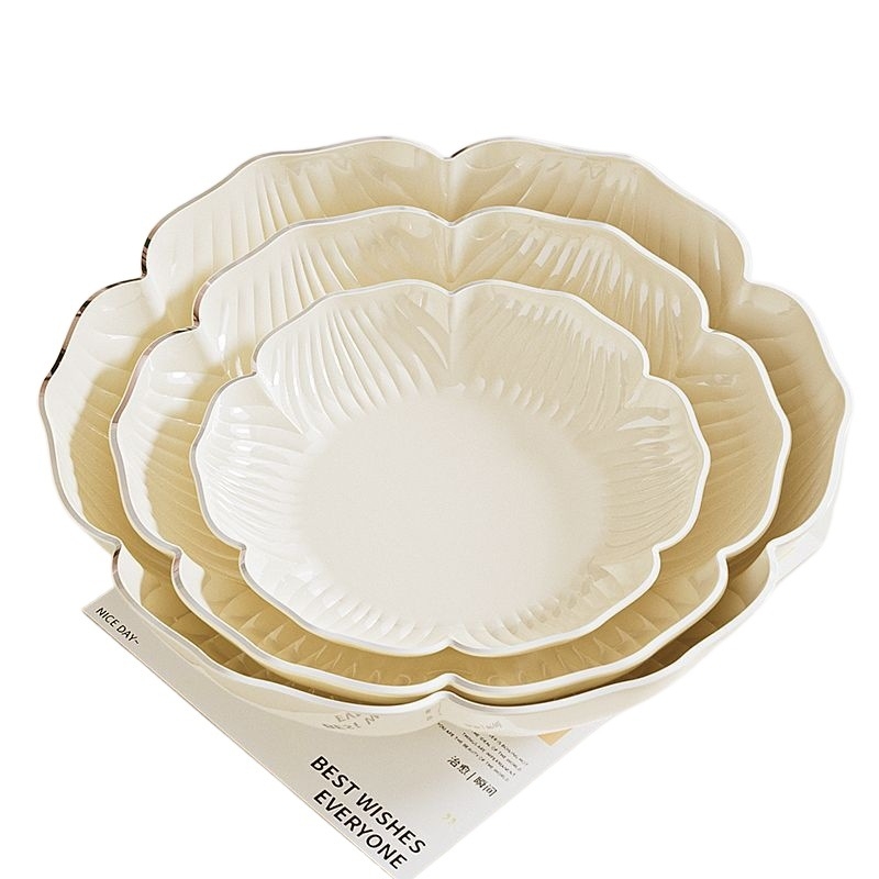 Σετ πιατών φρούτων — σχήμα λουλουδιού, πλαστικό, απλό στυλ, πρώτη τάξη ποιότητας