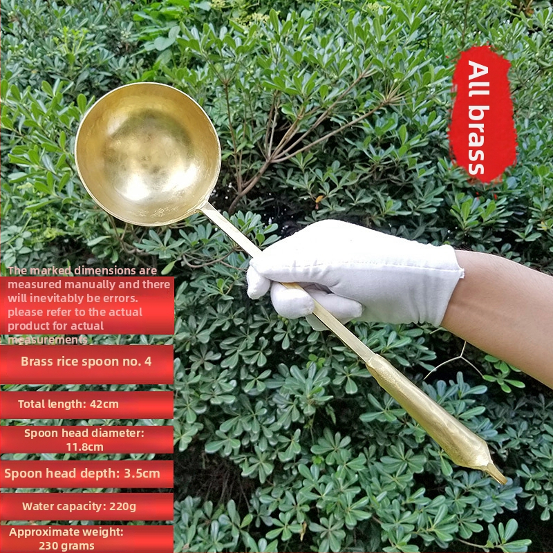 Lingură de cupru, stil modern simplu, pentru adulți, model monocrom, tacâmuri de bucătărie Copper Craftsman