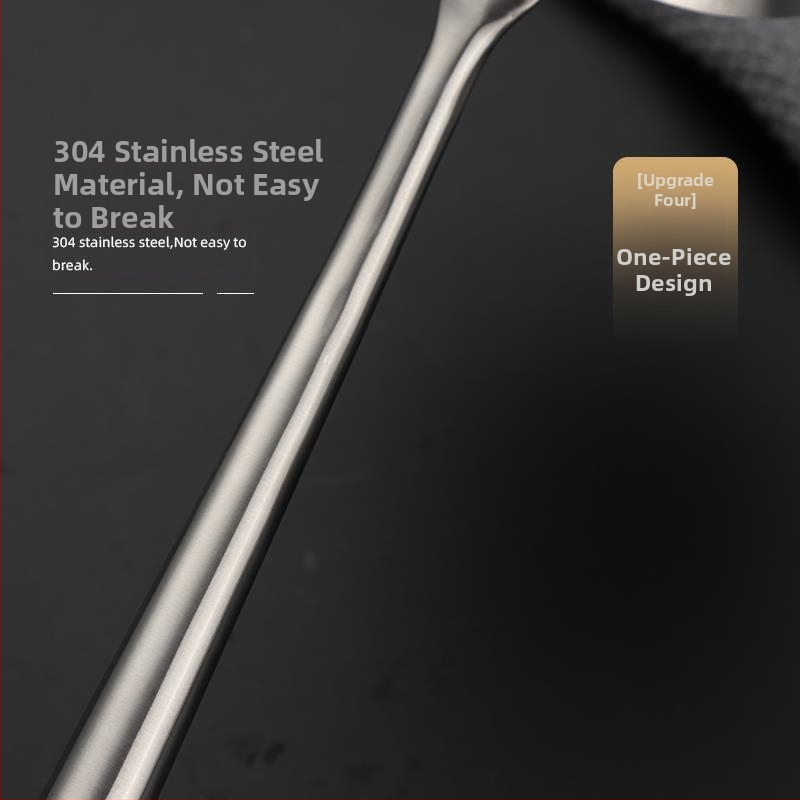 Nerūsējošā tērauda zupes karote ar garu kātiņu paredzēta zupas un putras pasniegšanai