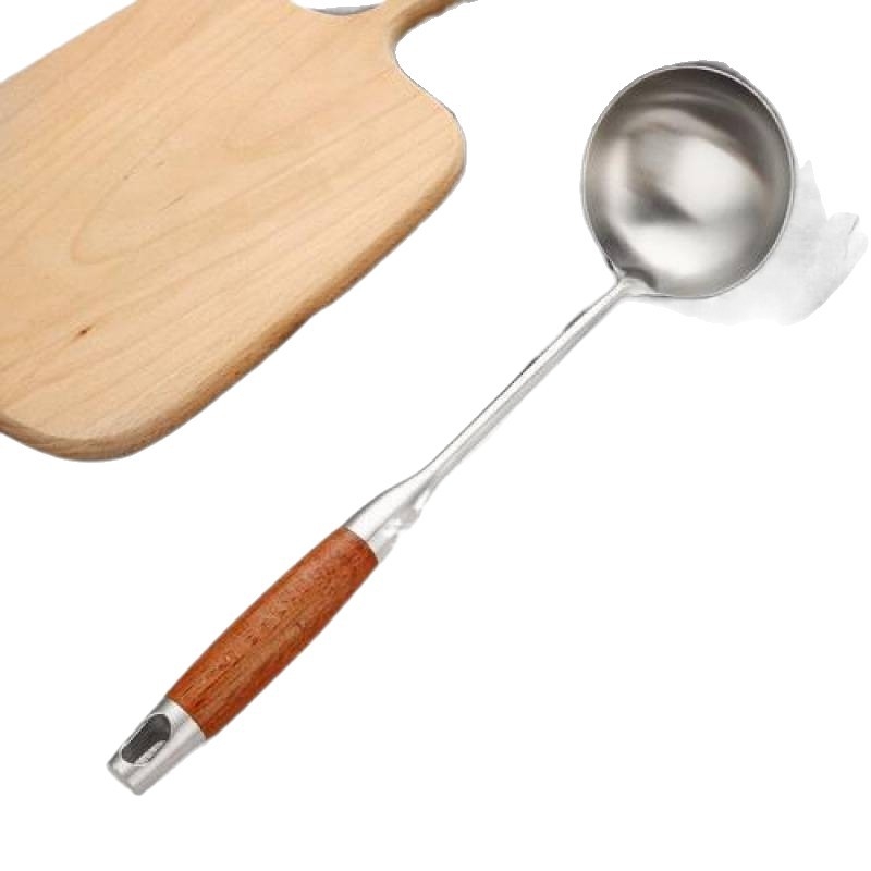 Nerūsējošā tērauda zupes karote ar garu kātiņu paredzēta zupas un putras pasniegšanai