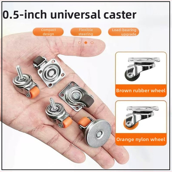 Мебелни ролки безшумни със TPE гуми и стоманени лагери, модел TPE Furniture Silent Rollers, марка 3T8O, подходящи за преместване на различни мебели