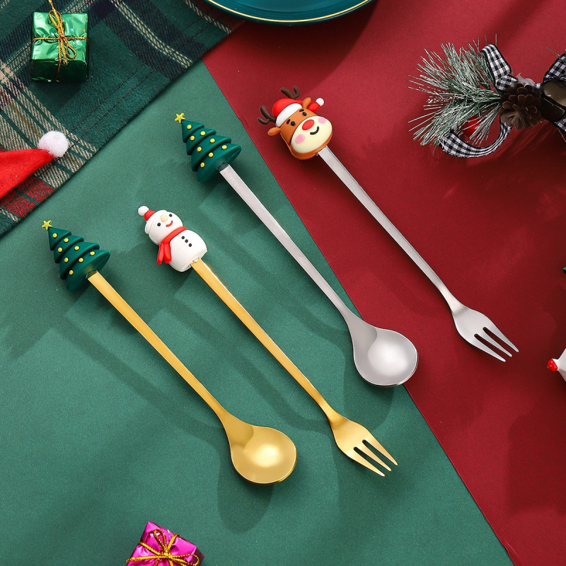 Set din două piese: furculițe și linguri din oțel inoxidabil 410, finisaj oglindă, realizat manual, imprimare logo disponibil