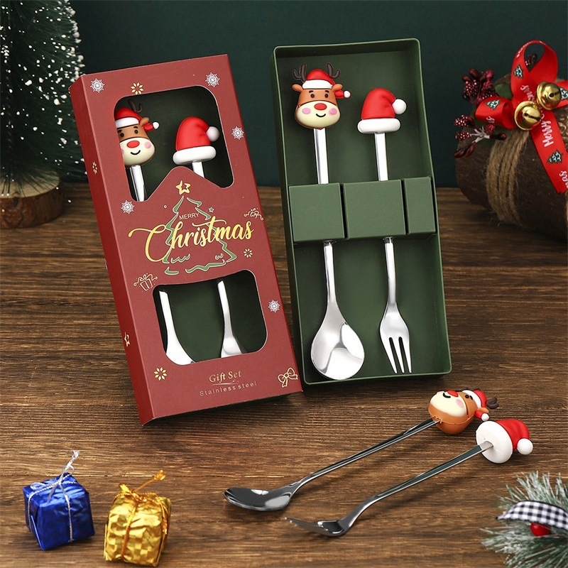 Set din două piese: furculițe și linguri din oțel inoxidabil 410, finisaj oglindă, realizat manual, imprimare logo disponibil