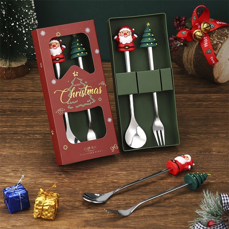 Set din două piese: furculițe și linguri din oțel inoxidabil 410, finisaj oglindă, realizat manual, imprimare logo disponibil