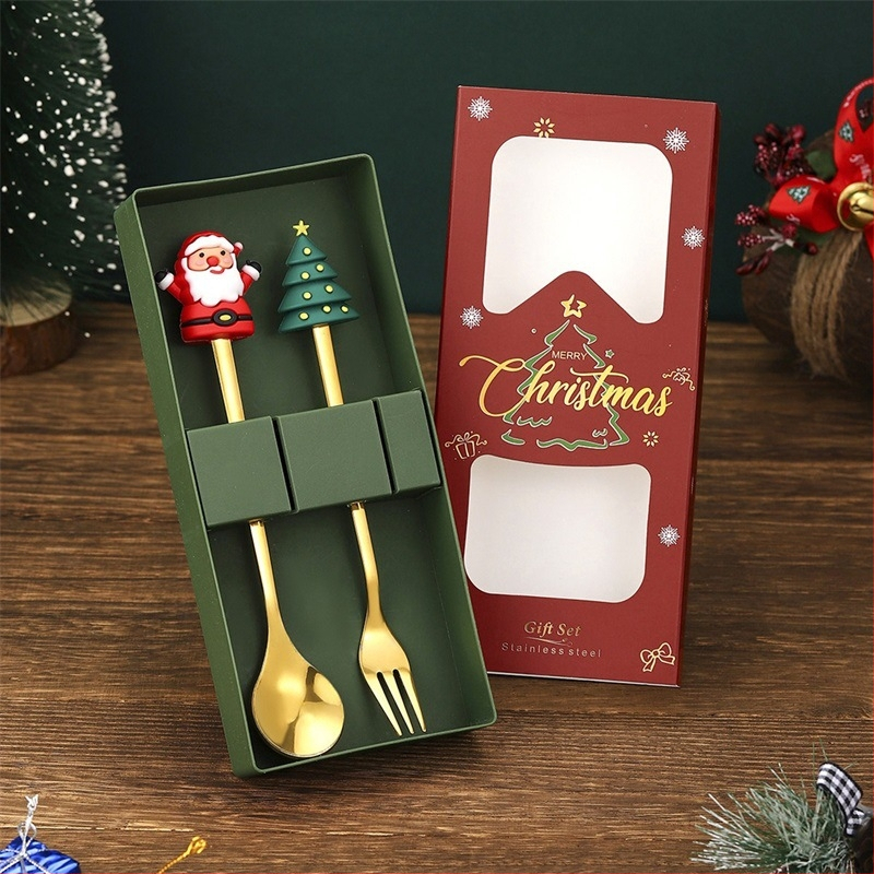 Set din două piese: furculițe și linguri din oțel inoxidabil 410, finisaj oglindă, realizat manual, imprimare logo disponibil