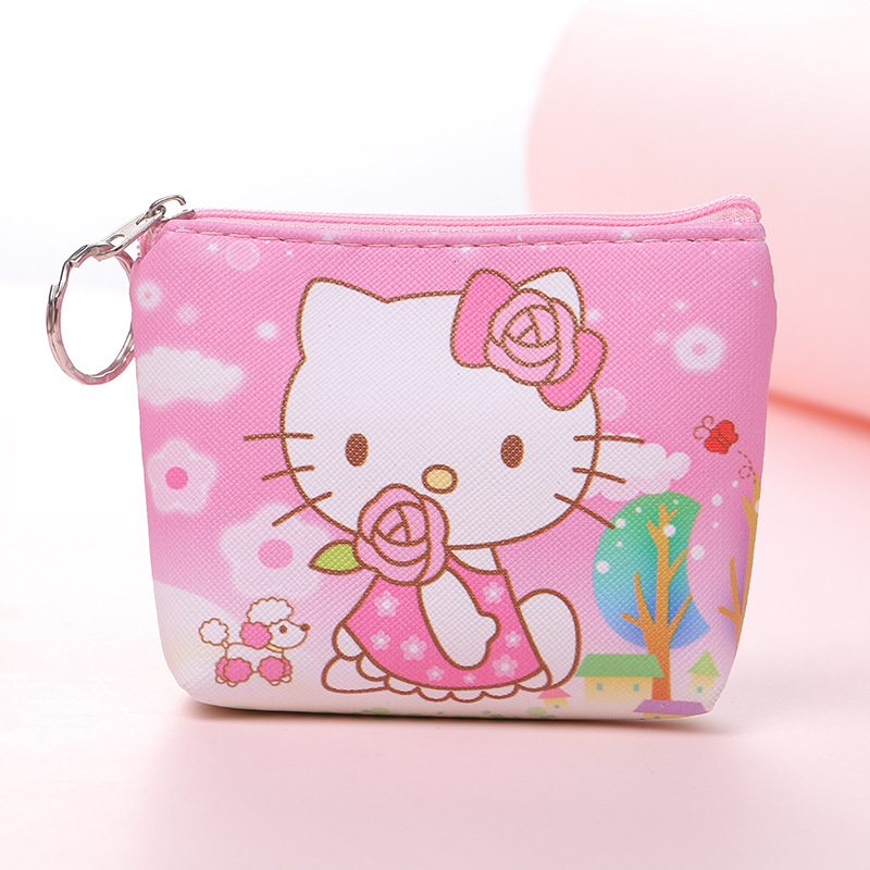 Portofel de monede Kai Xiao, piele PU, model solid, stil proaspăt și drăguț, 1 pli