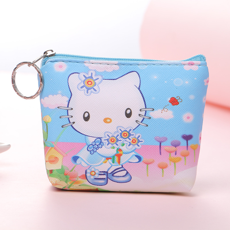 Portofel de monede Kai Xiao, piele PU, model solid, stil proaspăt și drăguț, 1 pli