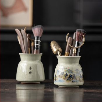 Chenxiang Ge Kiln κεραμικό σετ τελετής τσαγιού Six Gentlemen εργαλεία – Μάρκα Chenxiang, Ge Kiln, κινεζικό στυλ