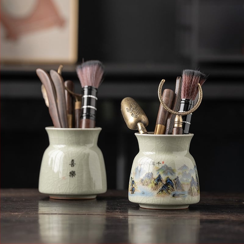 Chenxiang Ge Kiln κεραμικό σετ τελετής τσαγιού Six Gentlemen εργαλεία – Μάρκα Chenxiang, Ge Kiln, κινεζικό στυλ