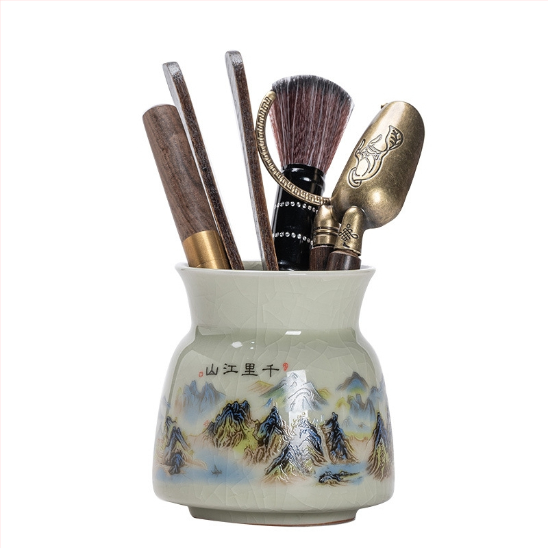 Chenxiang Ge Kiln κεραμικό σετ τελετής τσαγιού Six Gentlemen εργαλεία – Μάρκα Chenxiang, Ge Kiln, κινεζικό στυλ