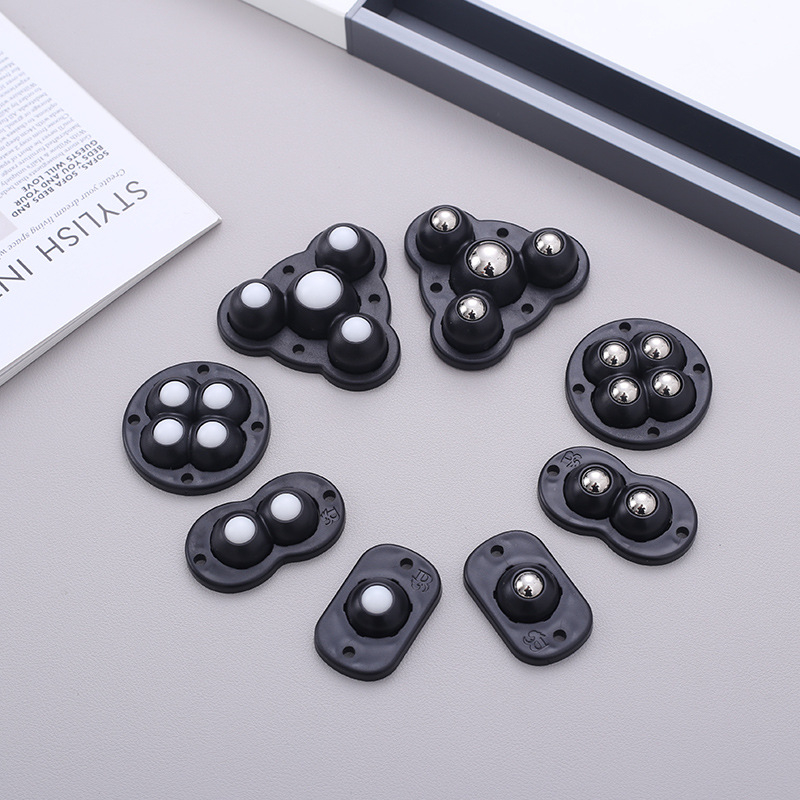 Самозалепващи въртящи колелца за мебели — без пробиване, 360° въртене, дебела основа