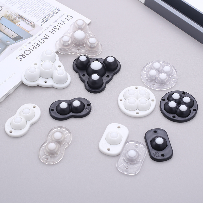 Самозалепващи въртящи колелца за мебели — без пробиване, 360° въртене, дебела основа