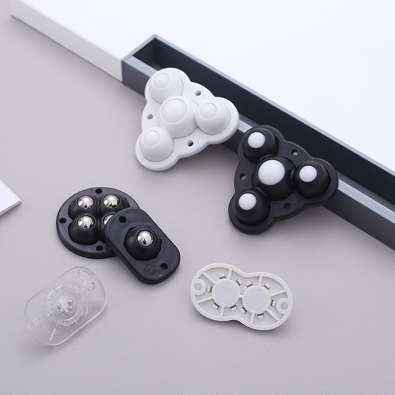 Самозалепващи въртящи колелца за мебели — без пробиване, 360° въртене, дебела основа