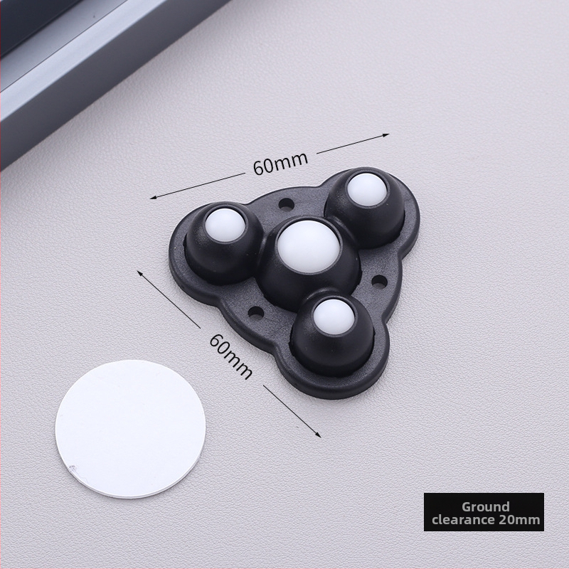 Самозалепващи въртящи колелца за мебели — без пробиване, 360° въртене, дебела основа