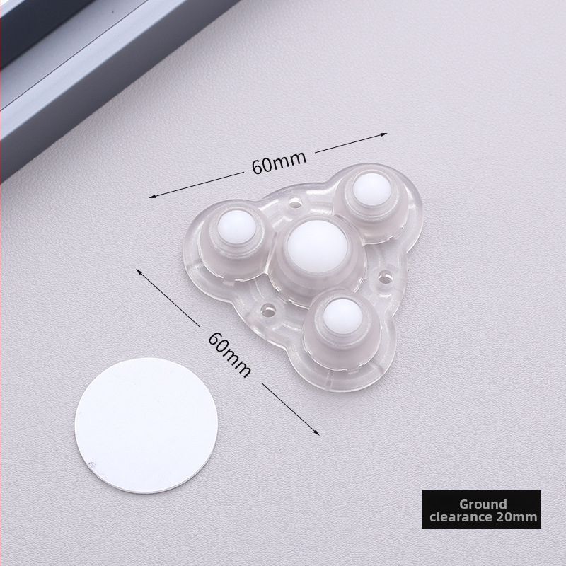 Самозалепващи въртящи колелца за мебели — без пробиване, 360° въртене, дебела основа
