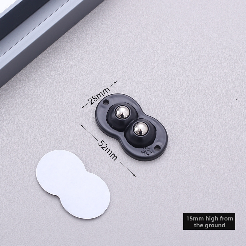 Самозалепващи въртящи колелца за мебели — без пробиване, 360° въртене, дебела основа