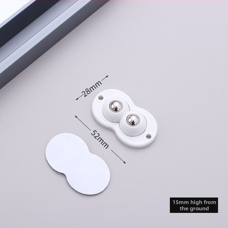 Самозалепващи въртящи колелца за мебели — без пробиване, 360° въртене, дебела основа