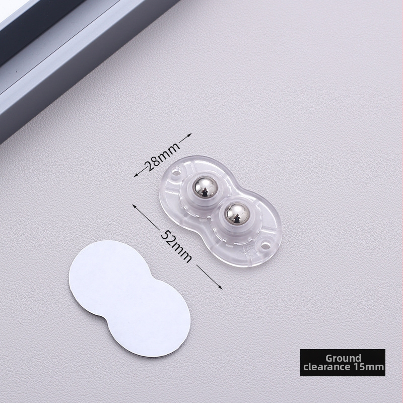 Самозалепващи въртящи колелца за мебели — без пробиване, 360° въртене, дебела основа