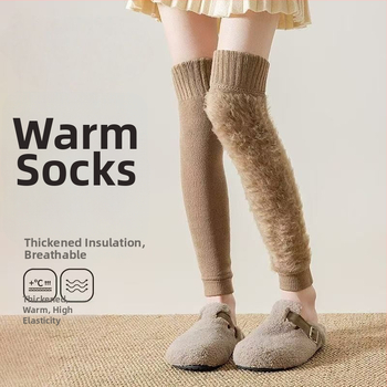 Gyapjú térdvédős zokni, térd fölötti vastag téli zoknik, gyermekeknek, súlyemeléshez