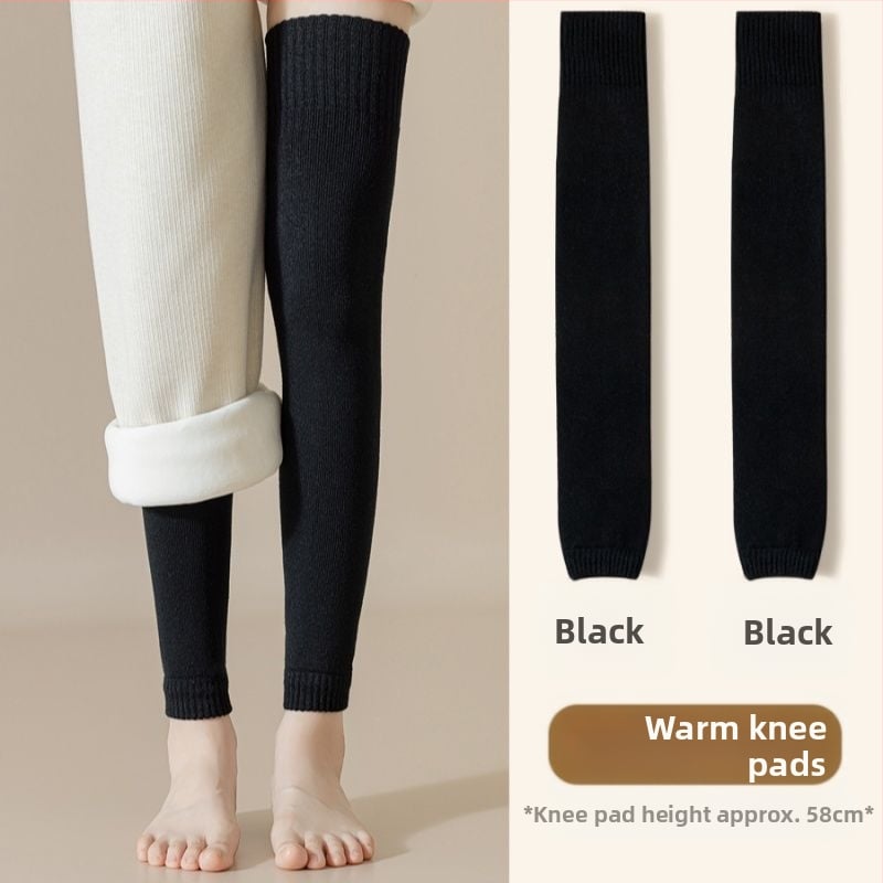 Gyapjú térdvédős zokni, térd fölötti vastag téli zoknik, gyermekeknek, súlyemeléshez