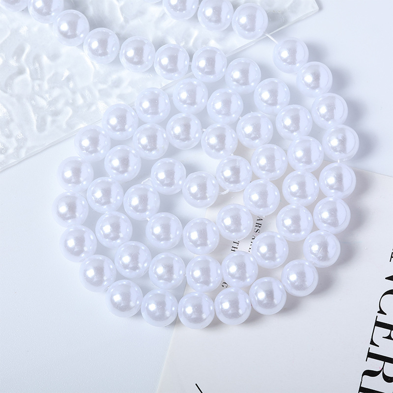 ABS imitirane perle – slobodne perle za DIY narukvicu, visoki sjaj, uz žicu, pamuk nit i ribarsku konac za modne dodatke
