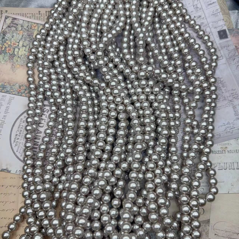 ABS imitirane perle – slobodne perle za DIY narukvicu, visoki sjaj, uz žicu, pamuk nit i ribarsku konac za modne dodatke