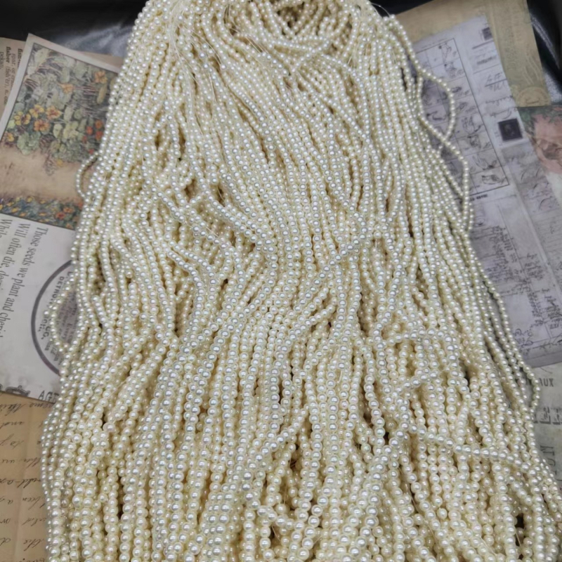 ABS imitirane perle – slobodne perle za DIY narukvicu, visoki sjaj, uz žicu, pamuk nit i ribarsku konac za modne dodatke