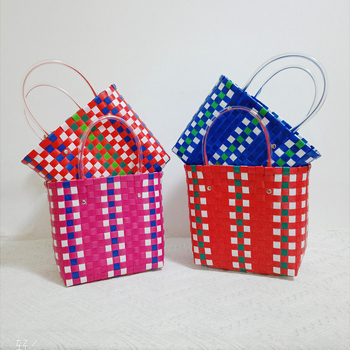 Geantă din PVC țesută, mică pătrată, stil proaspăt și dulce, pentru uz zilnic, primăvara 2022