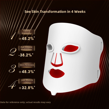 Dispozitiv mască facială cu albire și rejuvenare a pielii, IPX8 rezistent la apă, portabil, fără baterie încorporată, FDA/CE/FCC/ROHS certificări