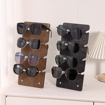 Suport din lemn pentru depozitarea ochelarilor, cinci etaje, structură din placă multistrat, tăiere cu laser, carcasă din lemn, modelul 3015