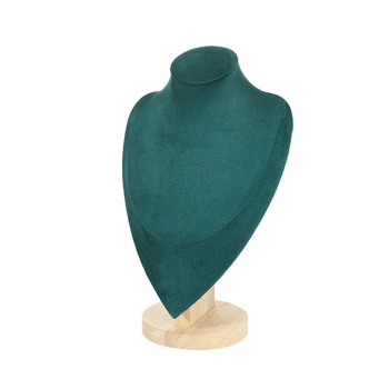 Suport de afișare pentru coliere, lemn și catifea, orientare portret, stil premium, construcție din flanel