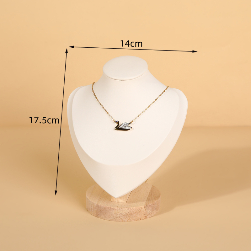 Suport de afișare pentru coliere, lemn și catifea, orientare portret, stil premium, construcție din flanel