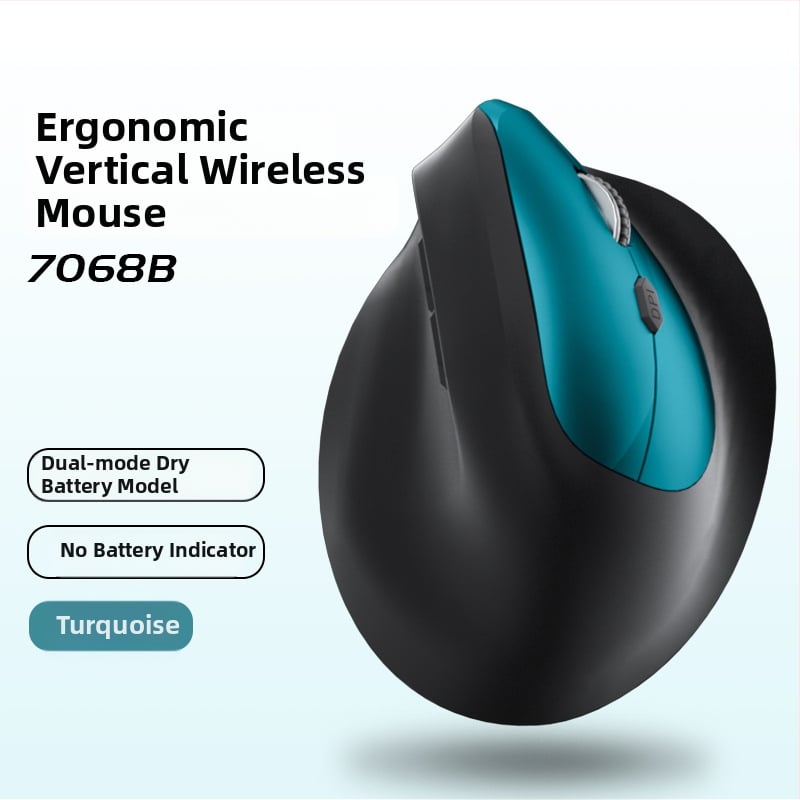 Vertikálna ergonomická bezdrôtová myš s nabíjaním, tri režimy Bluetooth/2.4G, 1600dpi, 6 tlačidiel