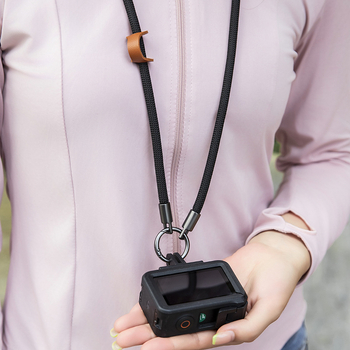 Action kamera kaklo lynas DJI Action 5 Pro, anti-nuostolio dizainas, poliesterio virvė, metalo sagtis, logotipo spausdinimas įmanomas