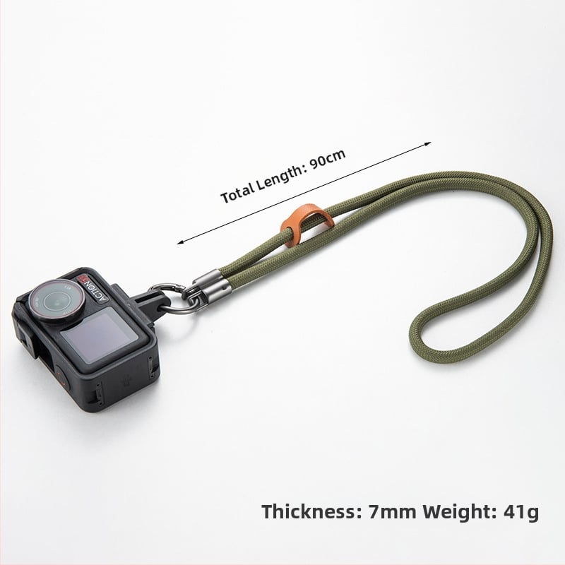 Action kamera kaklo lynas DJI Action 5 Pro, anti-nuostolio dizainas, poliesterio virvė, metalo sagtis, logotipo spausdinimas įmanomas