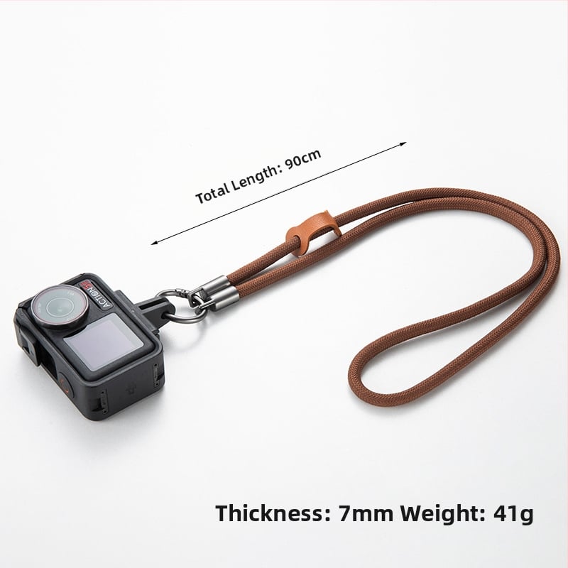 Action kamera kaklo lynas DJI Action 5 Pro, anti-nuostolio dizainas, poliesterio virvė, metalo sagtis, logotipo spausdinimas įmanomas