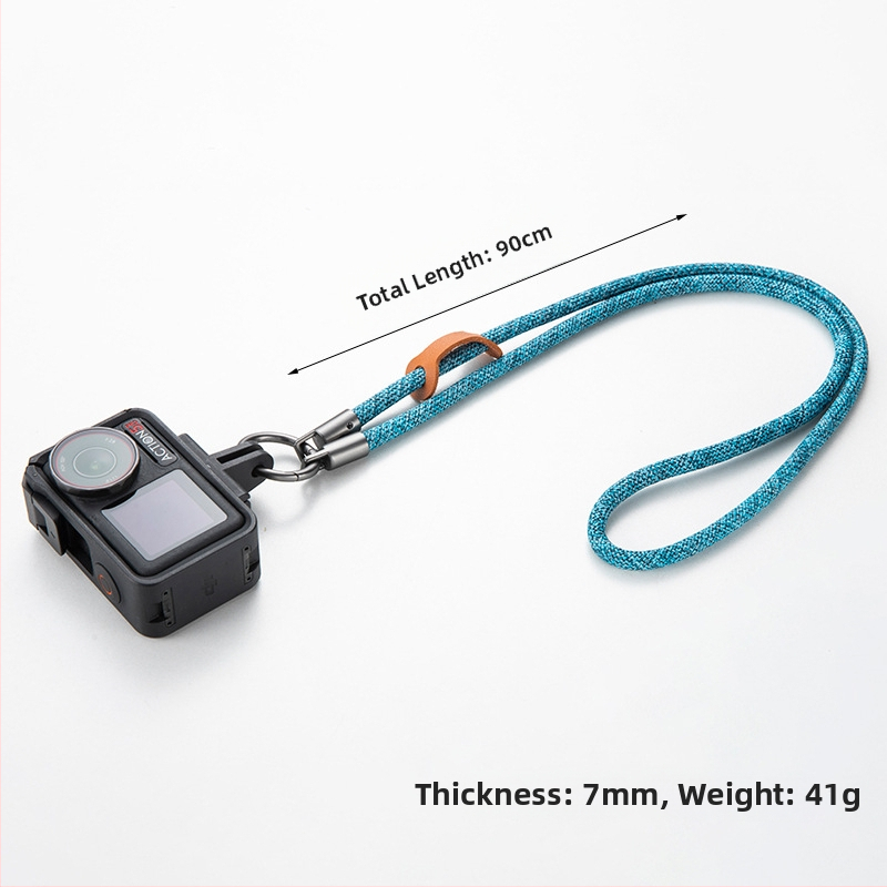 Action kamera kaklo lynas DJI Action 5 Pro, anti-nuostolio dizainas, poliesterio virvė, metalo sagtis, logotipo spausdinimas įmanomas