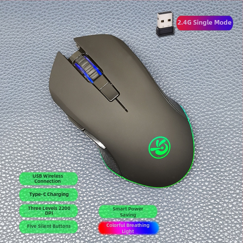 M6 ασύρματο ποντίκι Bluetooth 5.2 με διπλό τρόπο σύνδεσης 2.4G/Bluetooth, φόρτιση USB-C, 2400dpi, 6 κουμπιά, εργονομικός σχεδιασμός