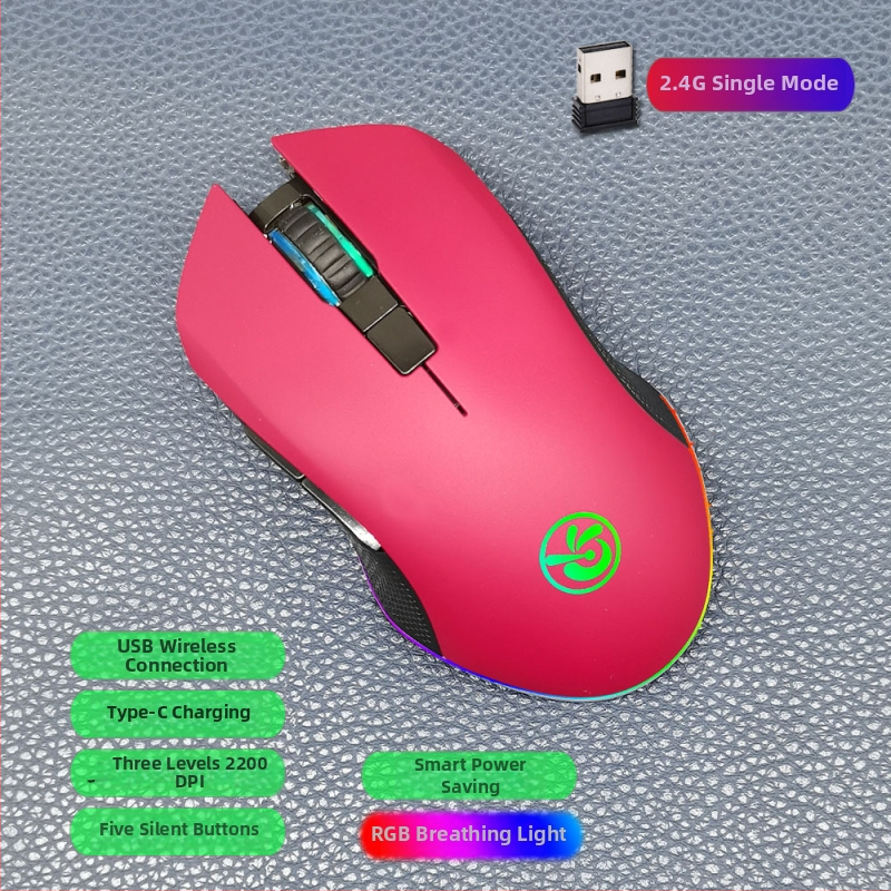 M6 ασύρματο ποντίκι Bluetooth 5.2 με διπλό τρόπο σύνδεσης 2.4G/Bluetooth, φόρτιση USB-C, 2400dpi, 6 κουμπιά, εργονομικός σχεδιασμός