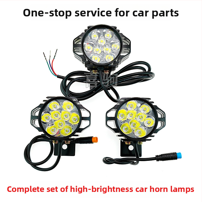 LED predné svetlo pre skladacie bicykle, hliníková zliatina, 12W, 36-80V, Model YTDD