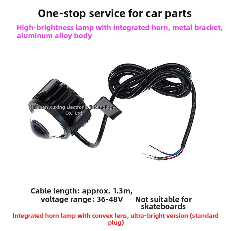 LED predné svetlo pre skladacie bicykle, hliníková zliatina, 12W, 36-80V, Model YTDD